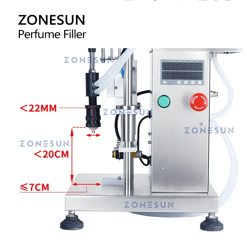 Perfume Fragrance Bottle - ZONESUN ZS-YTZL500S シングルヘッド空気圧式真空香水充填機 香水ボトル液体充填機