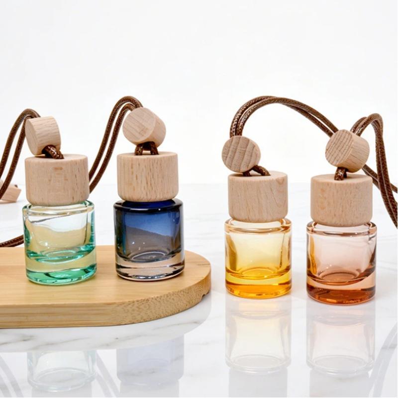 Perfume Fragrance Bottle - ミニラウンドペンダントエッセンシャルオイルディフューザーボトル車用芳香剤香水フレグランスオーナメントバイアル
