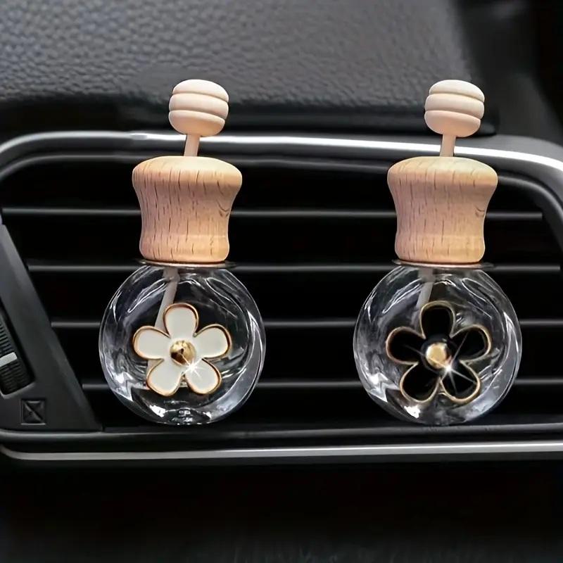 Perfume Fragrance Outlet - 2 個車のフレグランス空のガラスボトルかわいい芳香剤ボトル香水クリップエアベント出口アロマセラピーエッセンシャルオイルディフューザー