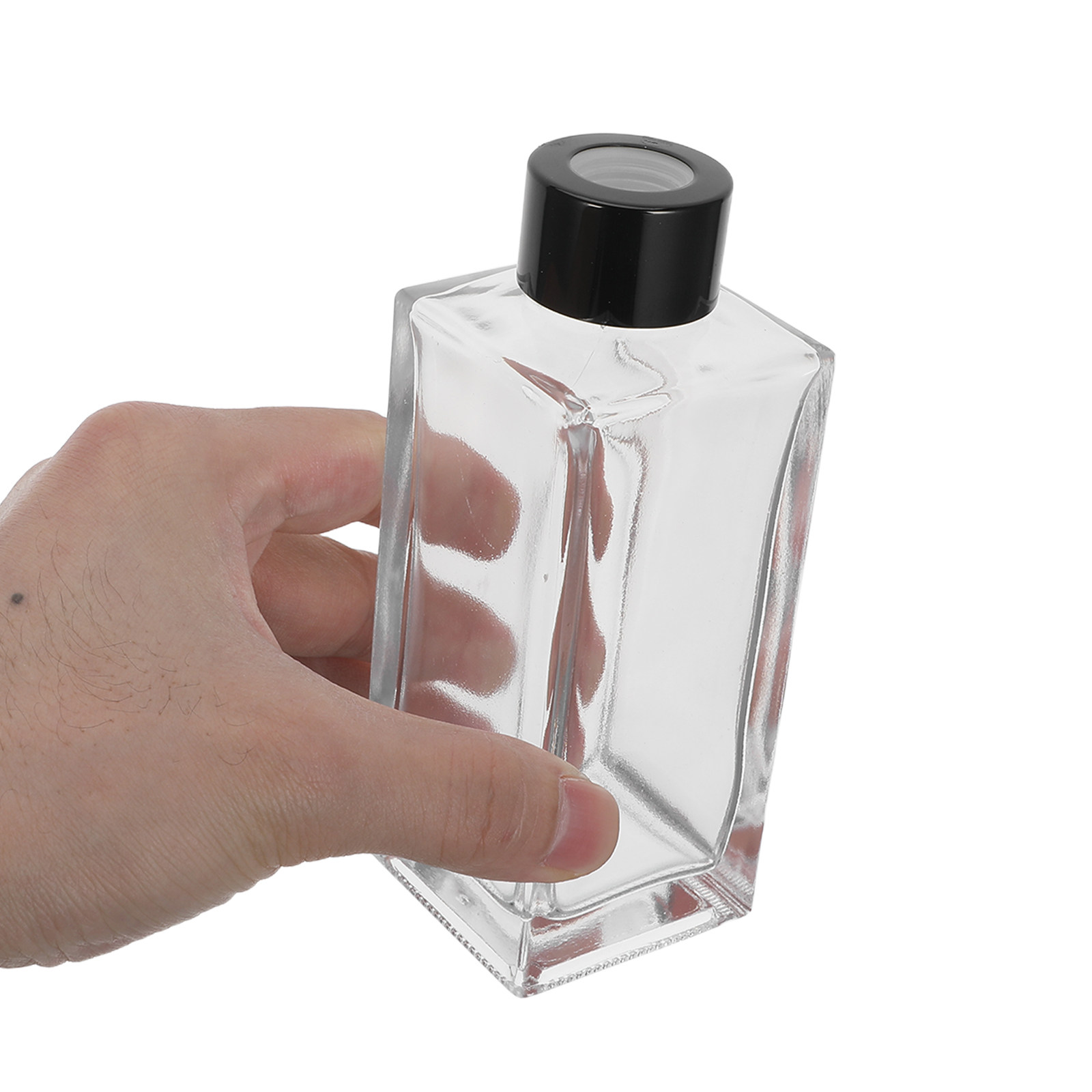 Perfume Fragrance Bottle - 4 セットバスルームフレグランスディフューザーリード小型ミニ透明ガラス香水詰め替えボトルセットホームアロマセラピールーム香りスティック