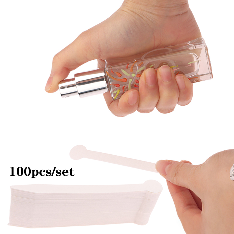 Perfume Fragrance Test - 100 個香水テスターストリップフレグランステストストリップエッセンシャルオイルテスター香りアロマテラピー試験紙香水キット