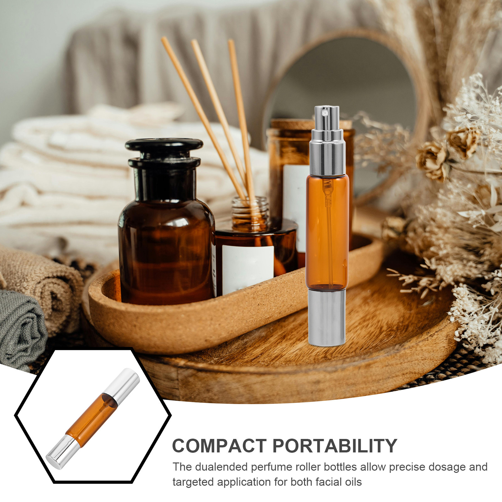 エッセンシャルオイル詰め替えボトル 10ml 防漏クリアガラ - Perfume Fragrance Bottle のレビューと価格