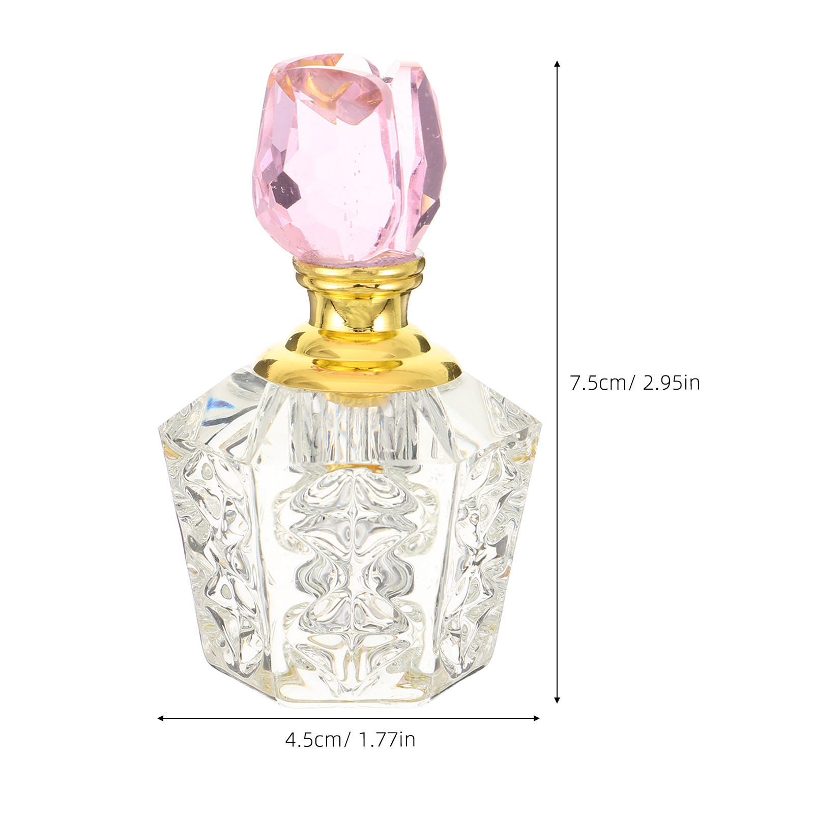 詰め替え可能なクリスタル香水瓶、空の人工クリスタルローズキャ - Perfume Fragrance Bottle のレビューと価格