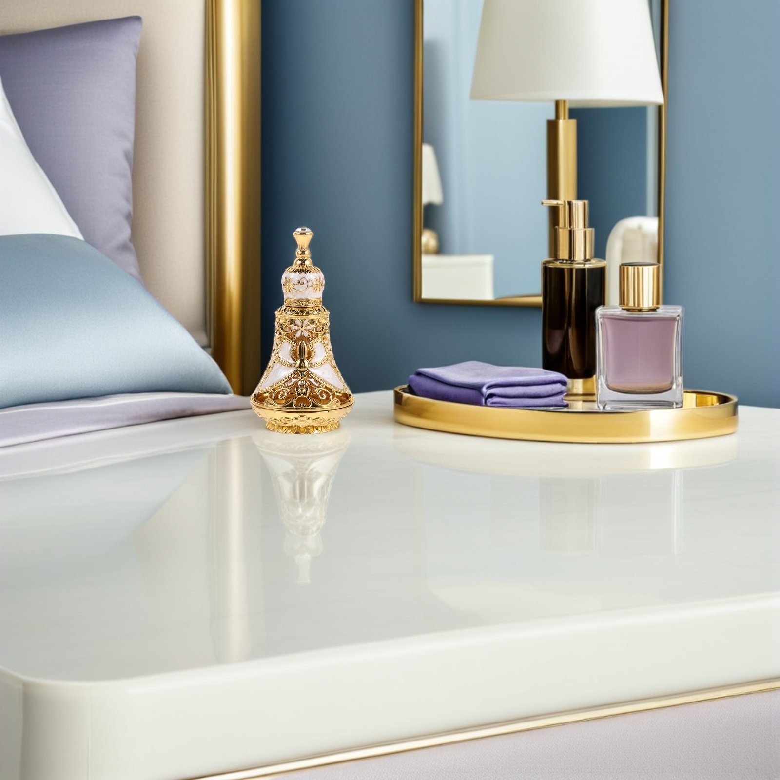 ヴィンテージガラス香水瓶 15ml 詰め替え可能 デコラティ - Perfume Fragrance Bottle のレビューと価格